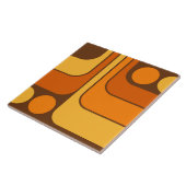 70sレトロヴィンテージスタイル幾何学的パターン タイル (側面)