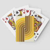 70sレトロヴィンテージスタイル幾何学的パターン トランプ (裏面)