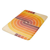 70sレトロヴィンテージスタイル幾何学的パターン バスマット (アングル)