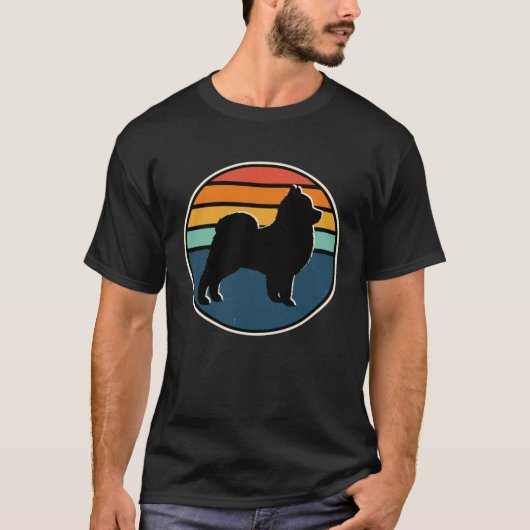 70sレトロヴィンテージポメラニア犬 tシャツ (正面)