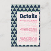 70sレトロ三角形パターンGroovy結婚の エンクロージャーカード (正面)