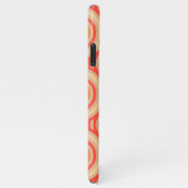 70sレトロ円形ジオメトリパターン。 iPhoneケース (右側)