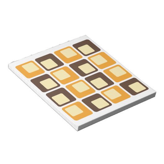 70sレトロ四角形パターン ノートパッド (アングル)