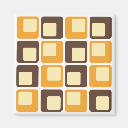 70sレトロ四角形パターン マグネット (正面)