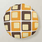 70sレトロ四角形パターン ラウンドクッション (裏面)