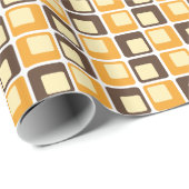 70sレトロ四角形パターン ラッピングペーパー (ロールコーナー)