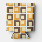 70sレトロ四角形パターン 缶クーラー (正面)