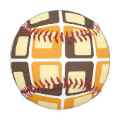 70sレトロ四角形パターン 野球ボール (裏面)