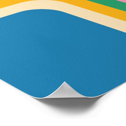 70sレトロ幾何学模様 ポスター (角)