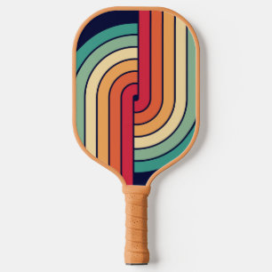 70sレトロ幾何学的デザイン ピックルボールラケット
