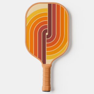 70sレトロ幾何学的デザイン ピックルボールラケット