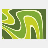 70sレトロ抽象芸術ラヴァデザイン ラッピングペーパーシート (正面)