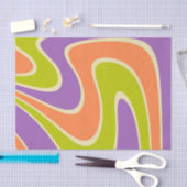 70sレトロ抽象芸術ラヴァデザイン 薄葉紙 (クラフト)