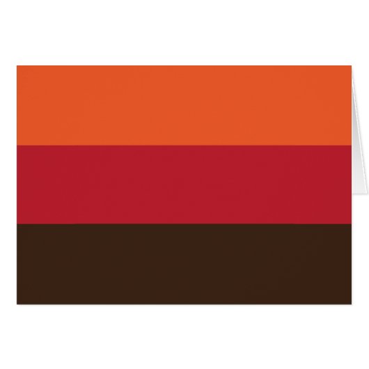 70sレトロ3ストライプのヴィンテージカラーパターンカード (正面横)