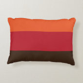 70sレトロ3ストライプのヴィンテージ色パターン アクセントクッション (裏面)
