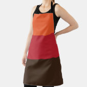 70sレトロ3ストライプのヴィンテージ色パターン エプロン (インサイチュ)