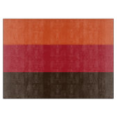 70sレトロ3ストライプのヴィンテージ色パターン カッティングボード (正面)