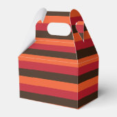 70sレトロ3ストライプのヴィンテージ色パターン フェイバーボックス (正面サイド)