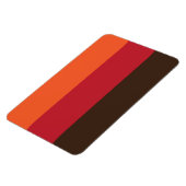 70sレトロ3ストライプのヴィンテージ色パターン マグネット (左側)