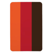 70sレトロ3ストライプのヴィンテージ色パターン マグネット (縦)