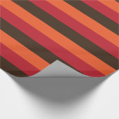 70sレトロ3ストライプのヴィンテージ色パターン ラッピングペーパー (角)