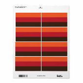 70sレトロ3ストライプのヴィンテージ色パターン ラベル (フルシート)