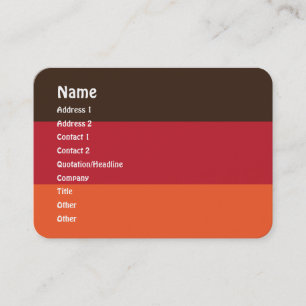 70sレトロ3ストライプのヴィンテージ色パターン 名刺