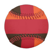 70sレトロ3ストライプのヴィンテージ色パターン 野球ボール (正面)