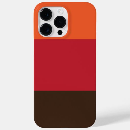 70sレトロ3ストライプのヴィンテージ色パターン Case-Mate iPhoneケース (裏面)