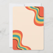 70sレトロGroovyパーティーデイジーフラワー誕生日 招待状 (裏面)