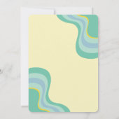 70sレトロGroovyパーティーデイジー黄色誕生日 招待状 (裏面)