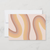 70sレトロGroovyライファンキーンQRコードRSVP 招待状 (裏面)