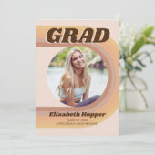 70sレトロGroovy Arch写真ファンキー卒業 招待状 (スタンド正面)