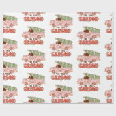 70sレトロGroovy Tis The Season Christmas ラッピングペーパー (フラット)