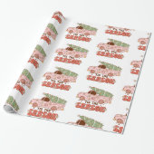 70sレトロGroovy Tis The Season Christmas ラッピングペーパー (アンロールド)