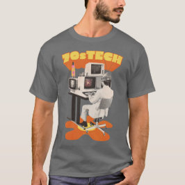 70SレトロTECHコンピュータ Tシャツ