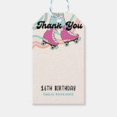 70sロックアンドロールのローラースケートで滑るパーティーの好意 ギフトタグ (正面)