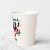 70sロックアンドロールのローラースケートで滑るパーティーの好意 紙コップ (左)