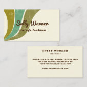 70sヴィンテージグ動揺してリーンレトロ名刺 名刺 (正面/裏面)