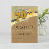 70sヴィンテージスタイルパーティの招待状 招待状 (スタンド正面)