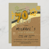 70sヴィンテージスタイルパーティの招待状 招待状 (正面/裏面)