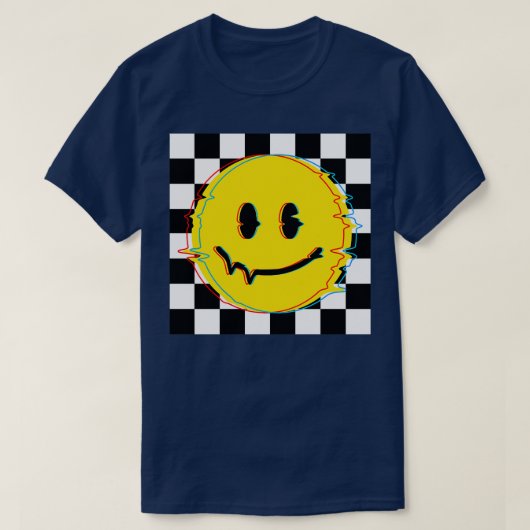 70sヴィンテージスマイリーの不具合 tシャツ (デザイン正面)