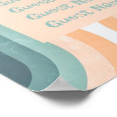 70sヴィンテージレインボー結婚のシーティングチャート ポスター (角)