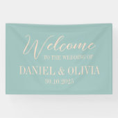 70sヴィンテージレインボー結婚のシーティングチャート 横断幕 (横)