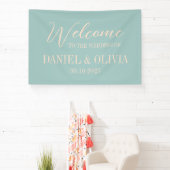 70sヴィンテージレインボー結婚のシーティングチャート 横断幕 (インサイチュ)