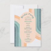 70sヴィンテージレインボー結婚式 プログラム (裏面)