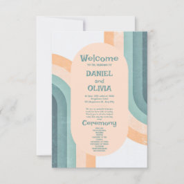 70sヴィンテージレインボー結婚式 プログラム