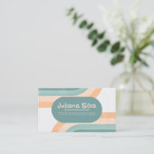 70sヴィンテージレインボー（QR付き） 名刺 (スタンド正面)