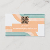 70sヴィンテージレインボー（QR付き） 名刺 (裏面)