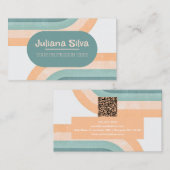 70sヴィンテージレインボー（QR付き） 名刺 (正面/裏面)